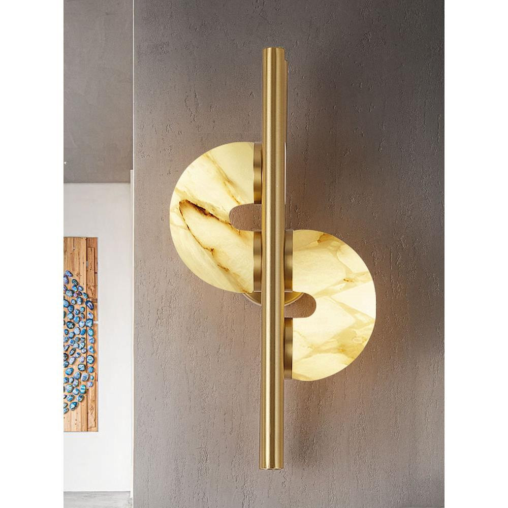 Бра  с фигурным мраморным рассеивателем Spiral of Warm Light