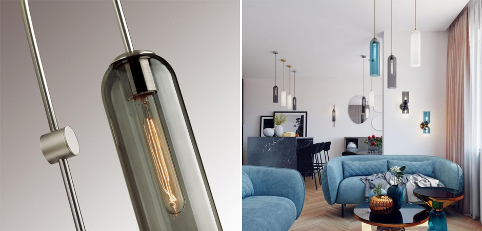 Бра Артиколо c дымчатым стеклом