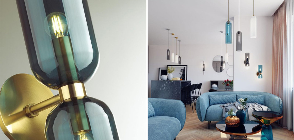 Бра  Double Cup Синее