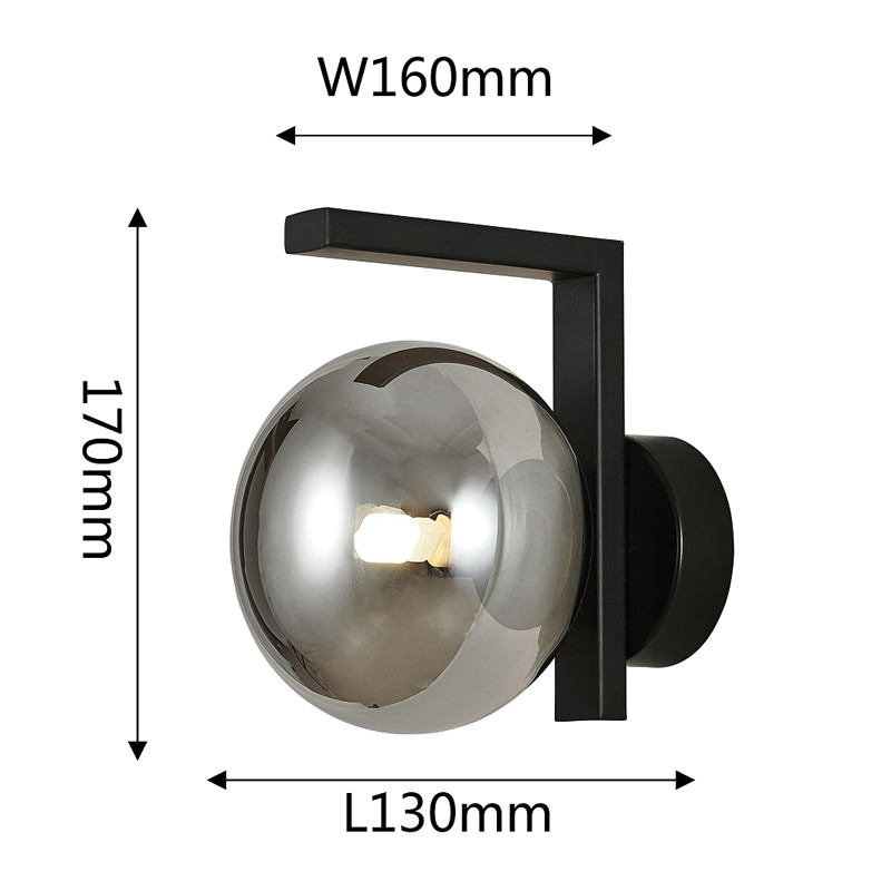 Бра B.LUX  Матовый черный каркас