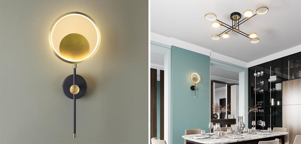 Бра Bendik Gold Ring Wall lamp B