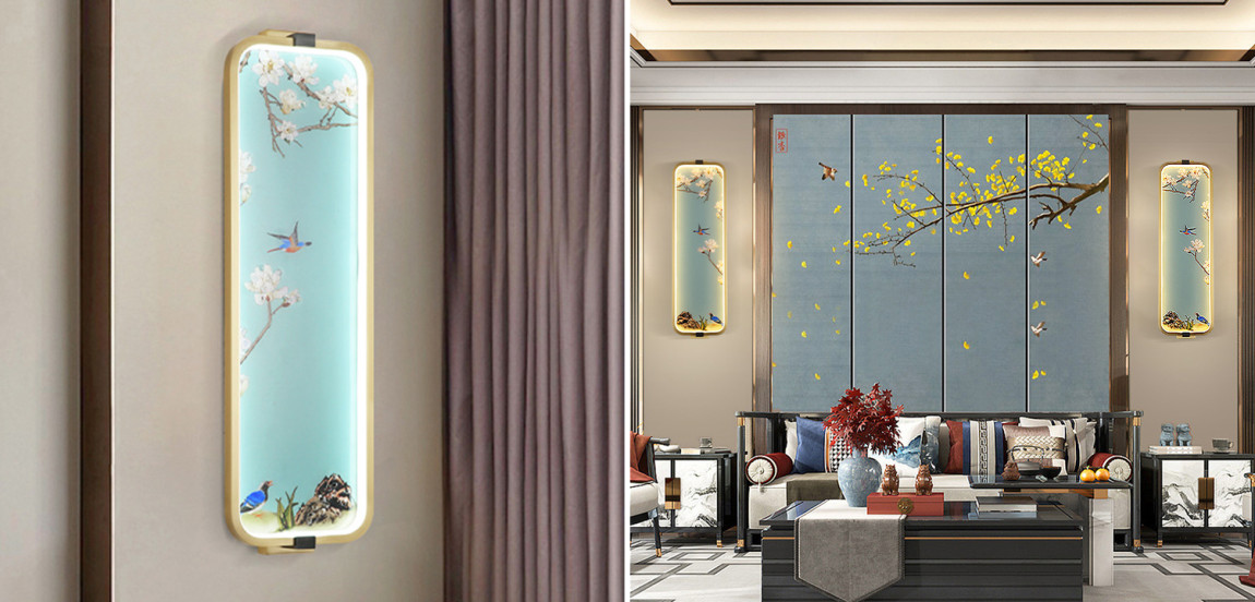 Бра Birds Oriental Scenes Wall Lamp