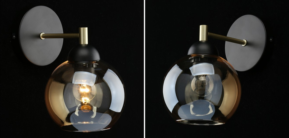 Бра c дымчатым стеклом Smoky Sphere