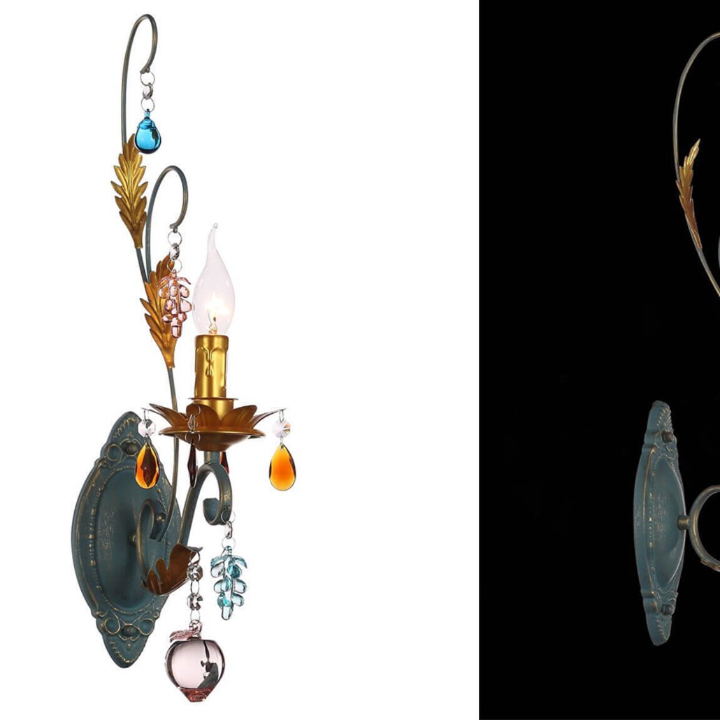 Бра Colored Glass Pendant Sconce