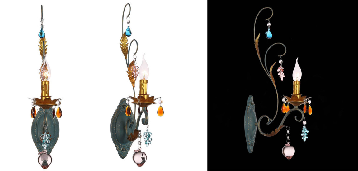 Бра Colored Glass Pendant Sconce