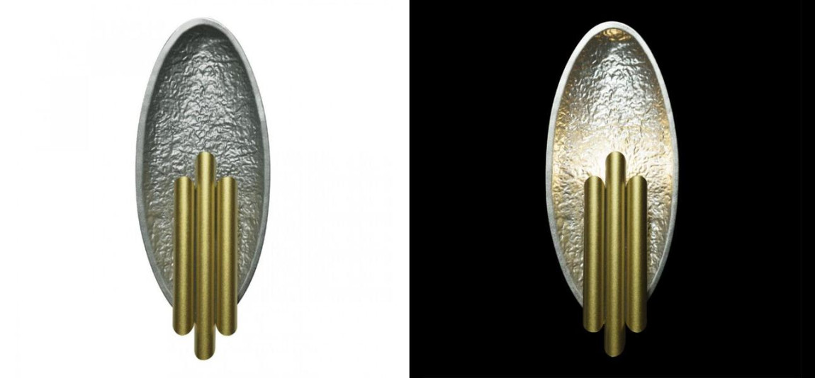Бра Corrugation Silver 37 см