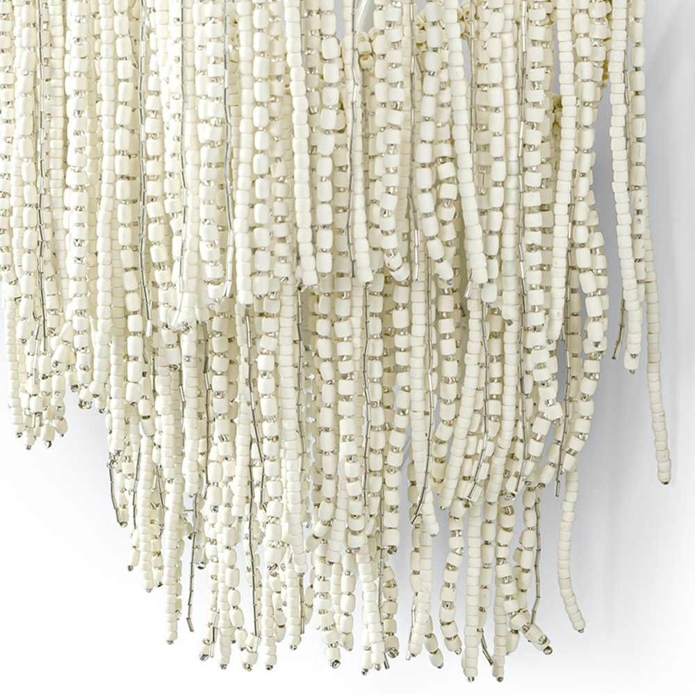 Бра Cream Color Beads Fringe Wall Lamp