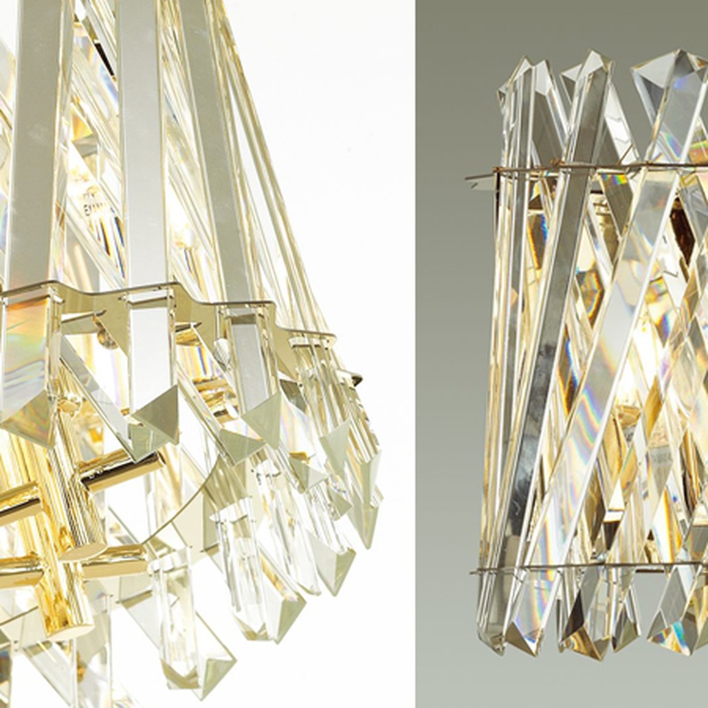 Бра Crystal Crossed Stripes Gold