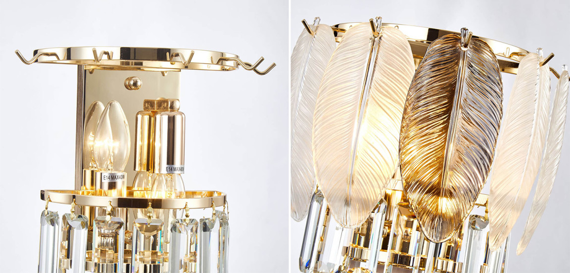 Бра Crystal in Petals Wall Lamp