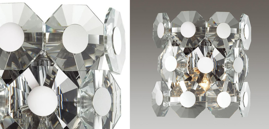 Бра Crystal Octagons Chrome