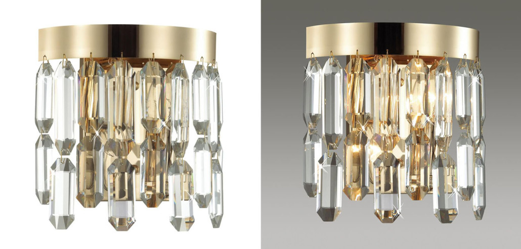 Бра Crystal Polyhedrons Wall Lamp Gold