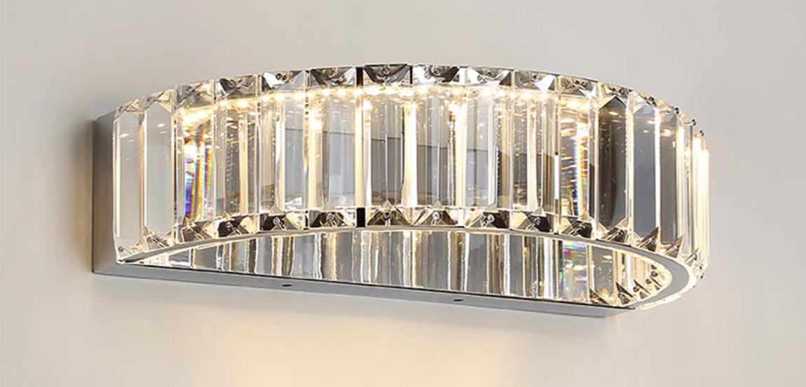 Бра Crystal Shine Linda Chrome Wall Lamp A