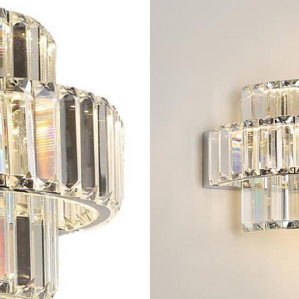 Бра Crystal Shine Linda Chrome Wall Lamp B