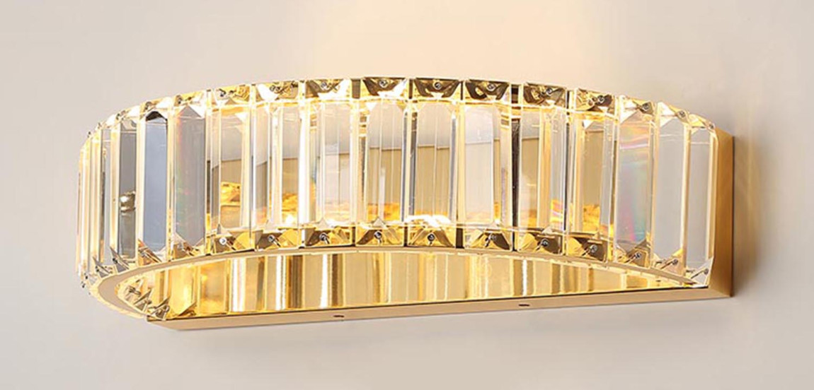 Бра Crystal Shine Linda Gold Wall Lamp A