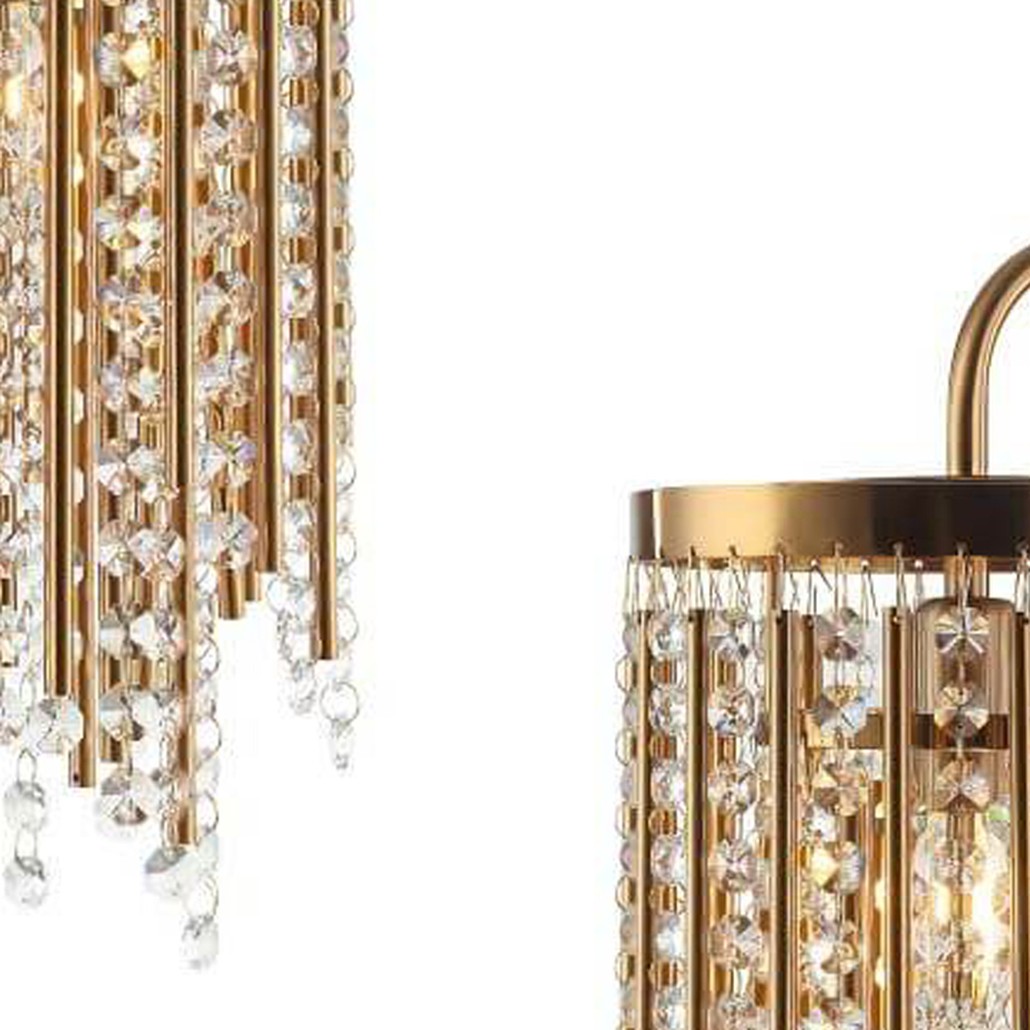 Бра Crystal Wind Chimes Bronze Wall Lamp
