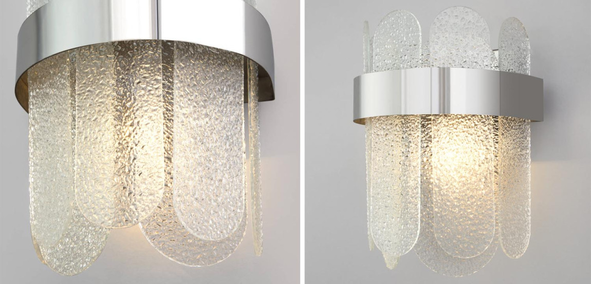 Бра Decorative Oval Plates chrome