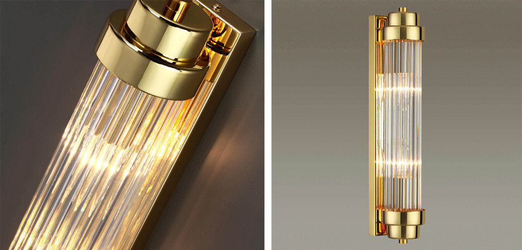 Бра Dirck Glass TUBE Sconce Gold