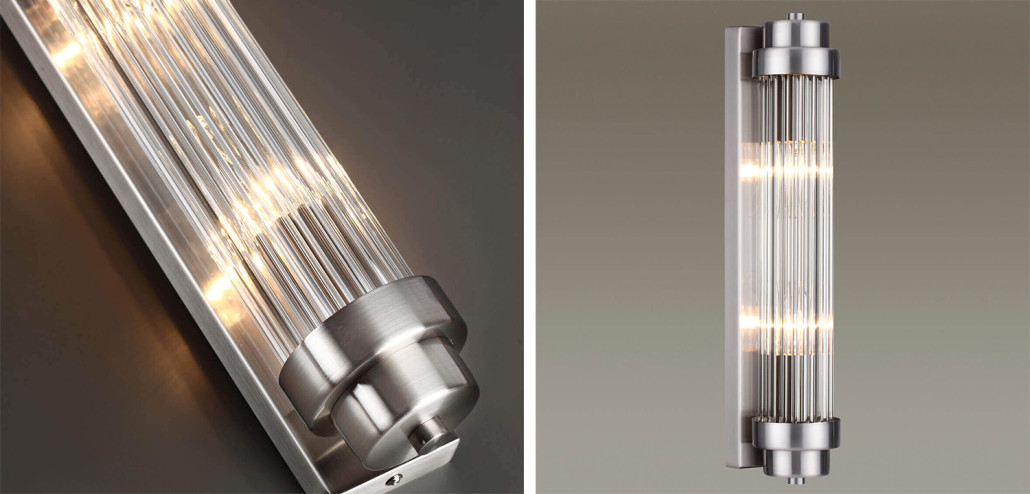 Бра Dirck Glass TUBE Sconce Nickel