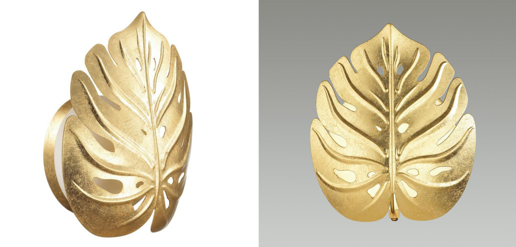 Бра Gold Monstera Leaf