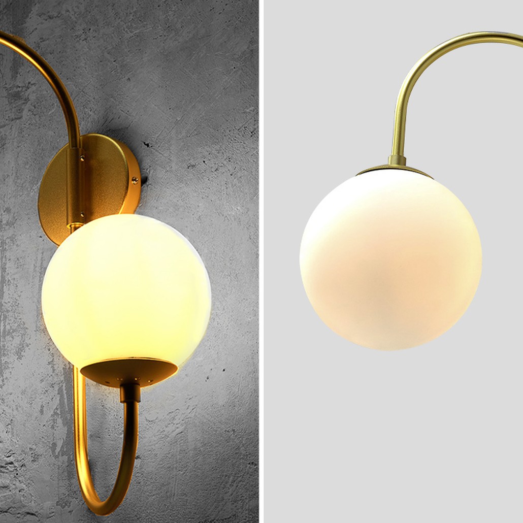 Бра Gooseneck Pelle Gold Wall Lamp
