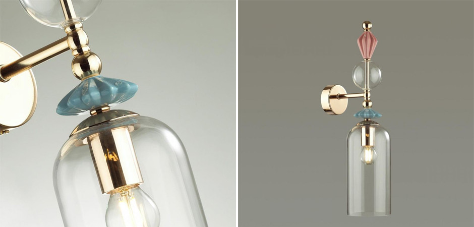 Бра Hadlee Gold с керамическими элементами