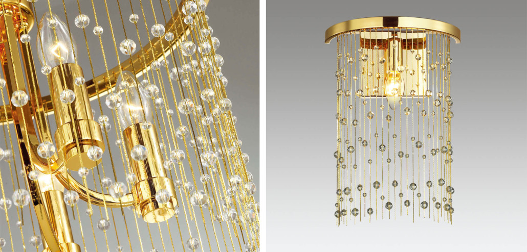 Бра Hailstorm Rain Wall lamp gold