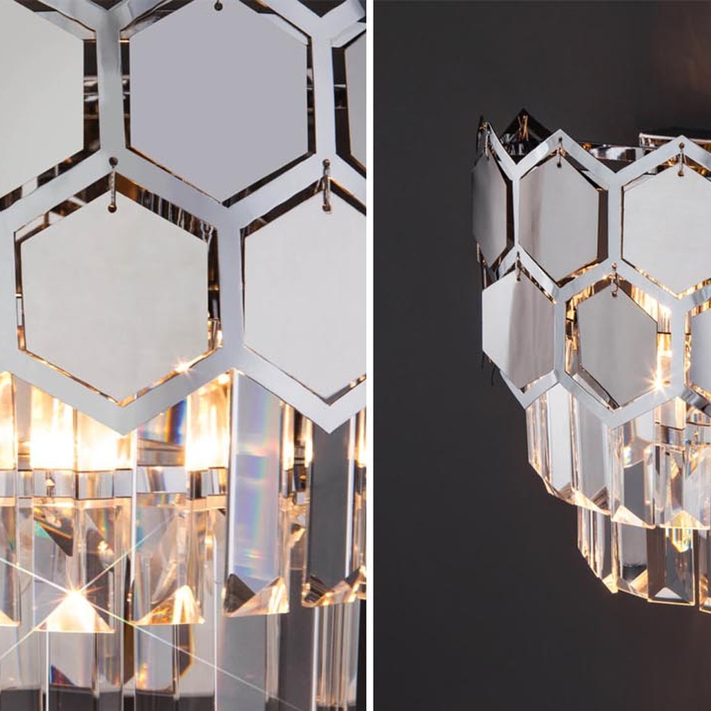 Бра Hanging Hexagon Moira Sconce chrome