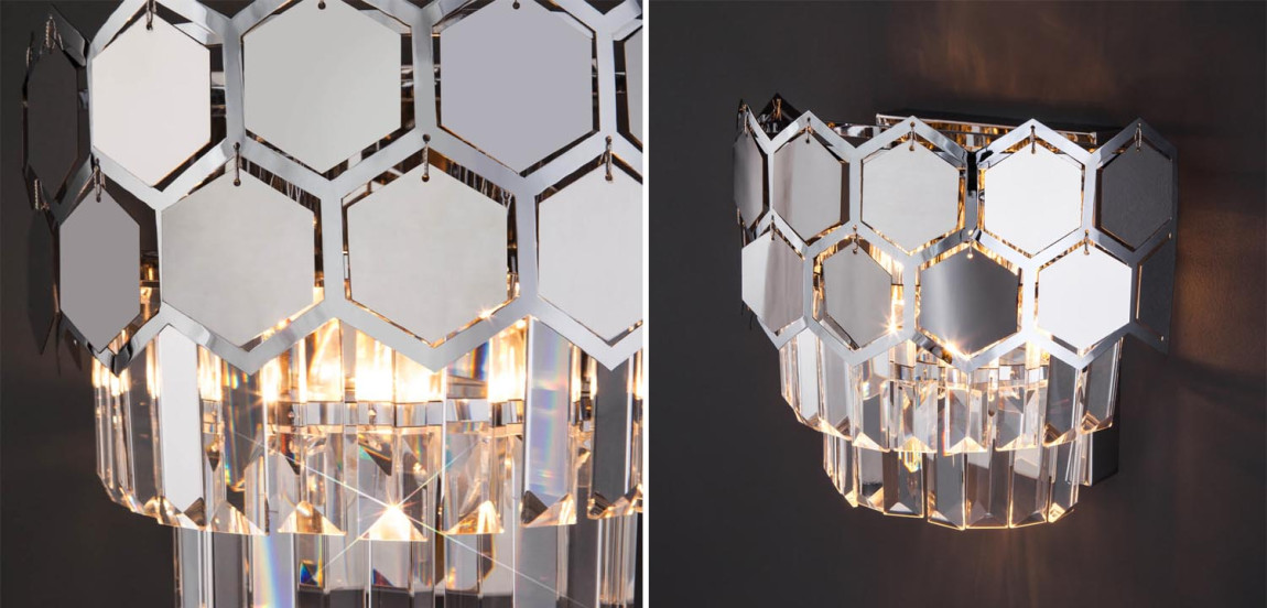 Бра Hanging Hexagon Moira Sconce chrome