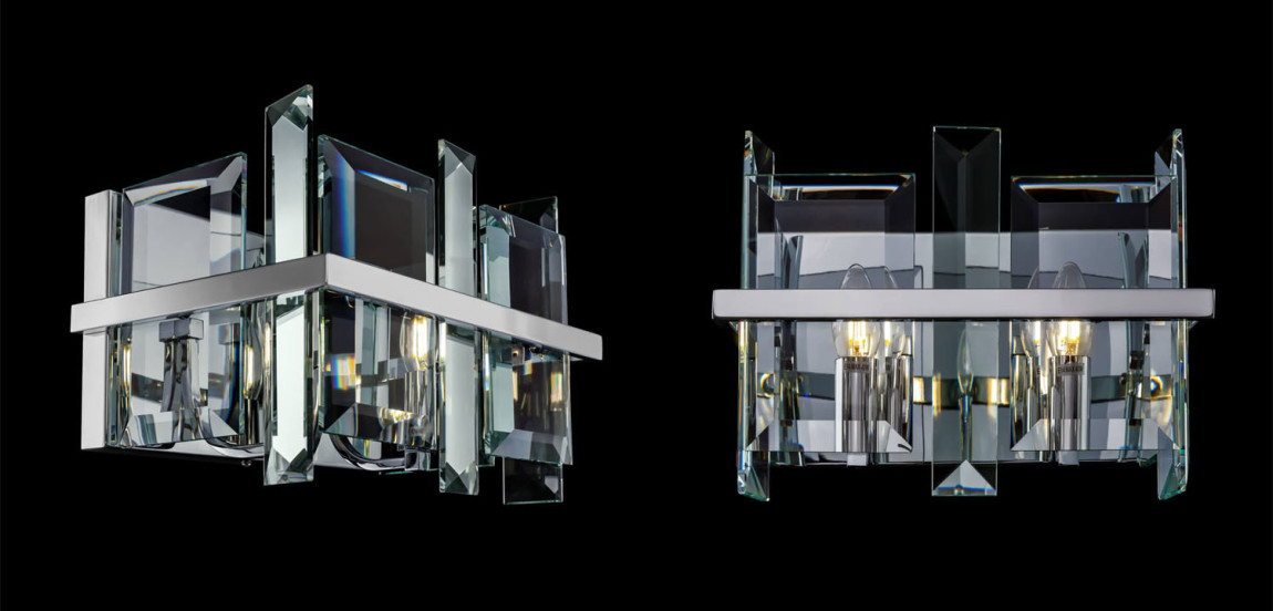 Бра Harlow Crystal Round chrome