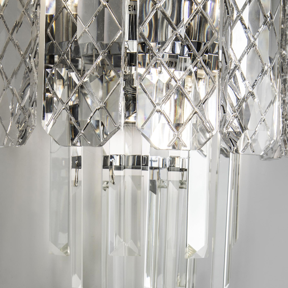 Бра Harmonica Crystal Chrome Wall Lamp