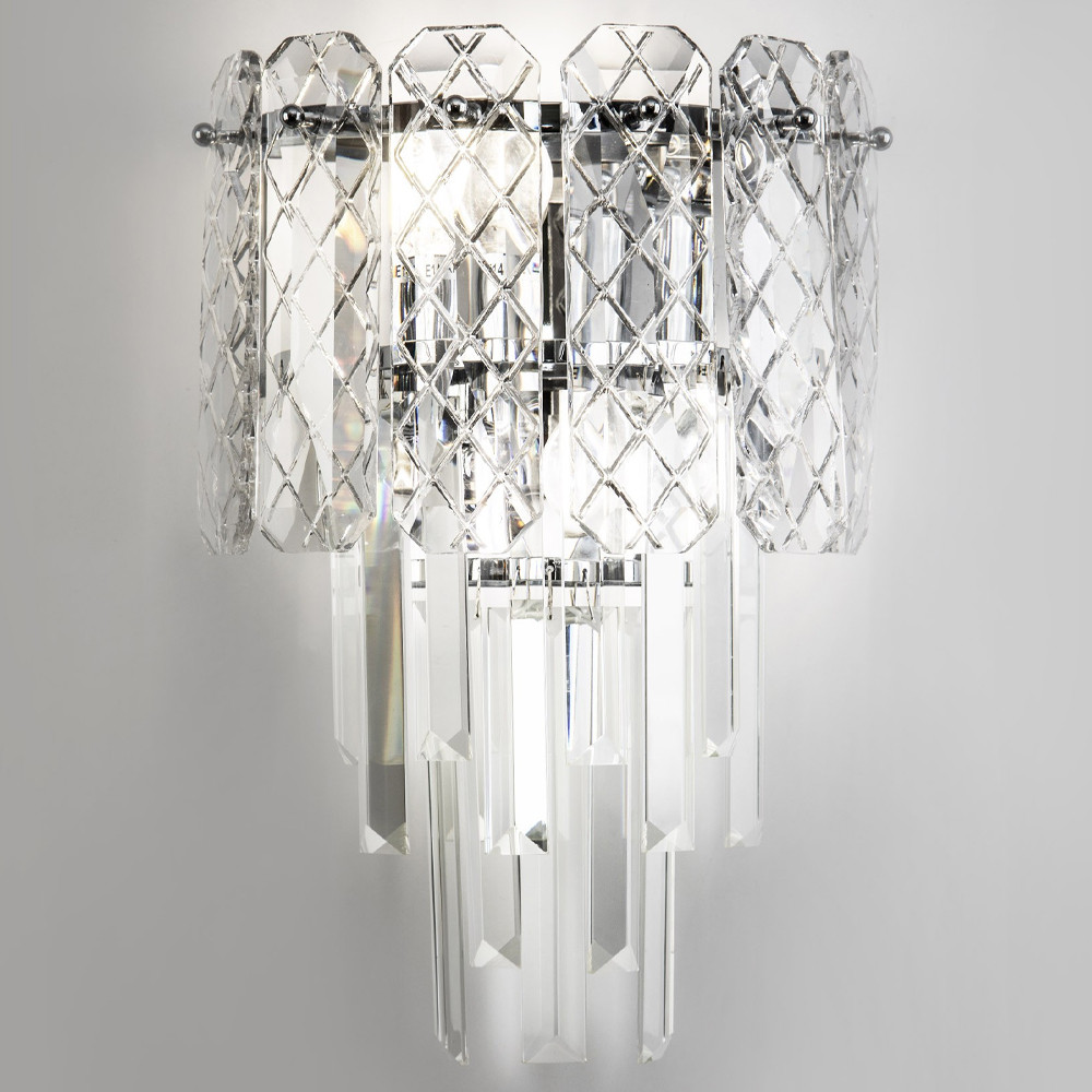 Бра Harmonica Crystal Chrome Wall Lamp