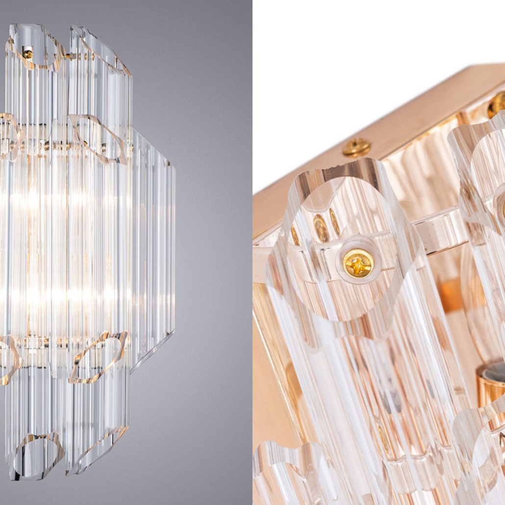 Бра Hexagon Tube Light Crystal wall lamp