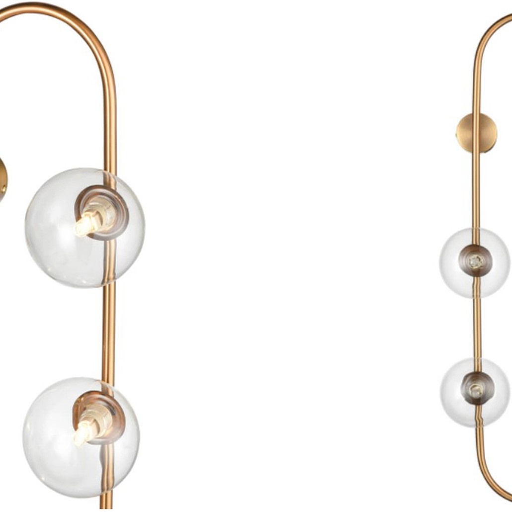 Бра HOOP WALL Lamp Gold Transparent 4