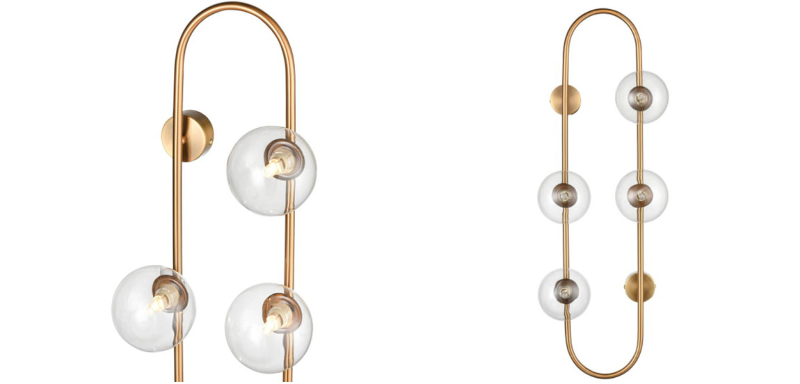 Бра HOOP WALL Lamp Gold Transparent 4