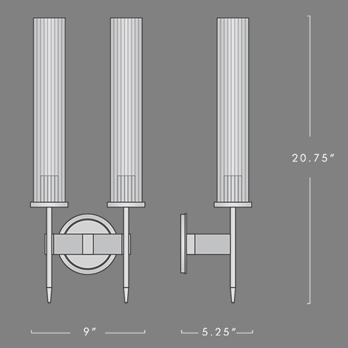 Бра Jonathan Browning ALOUETTE DOUBLE SCONCE