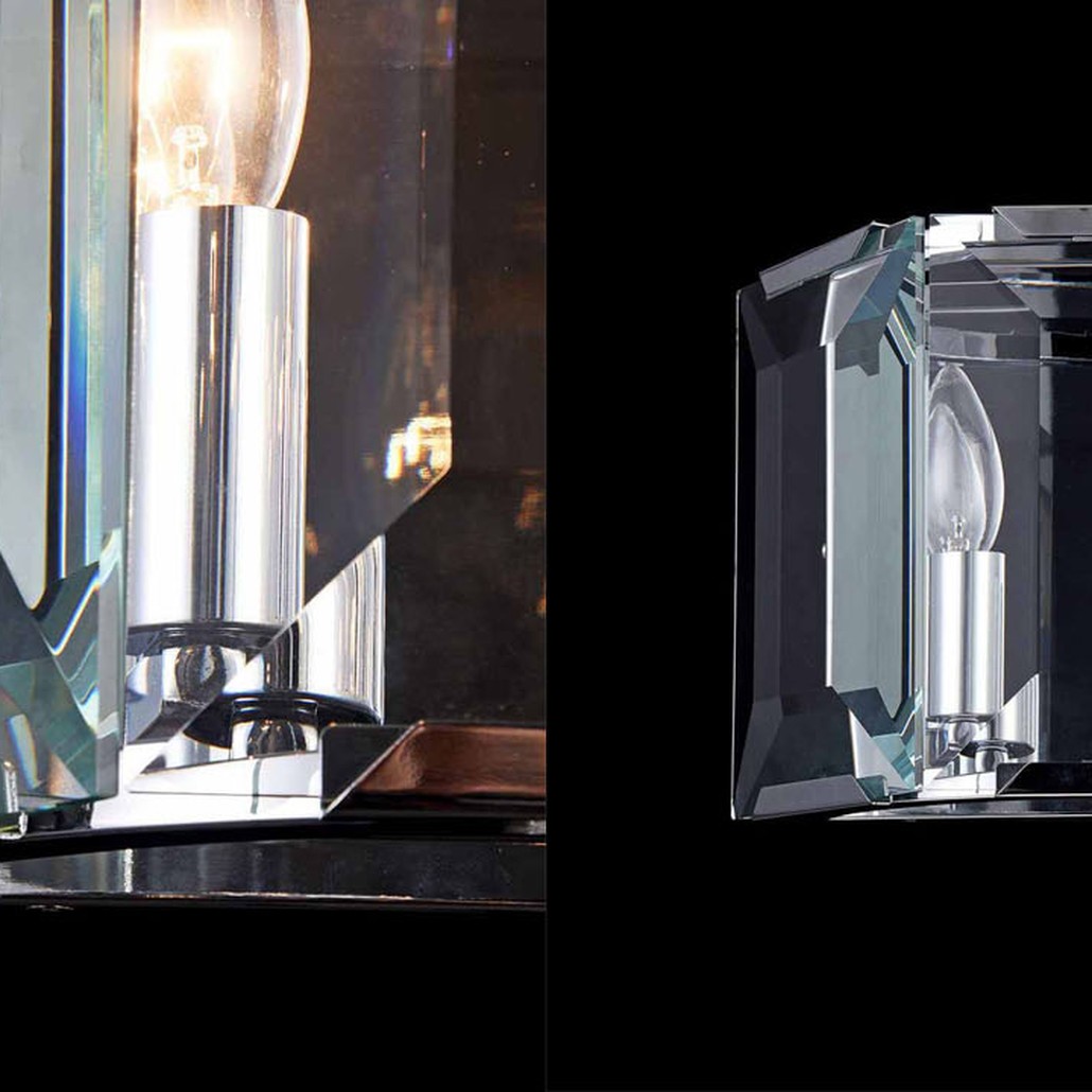 Бра Lari Harlow Crystal Round chrome