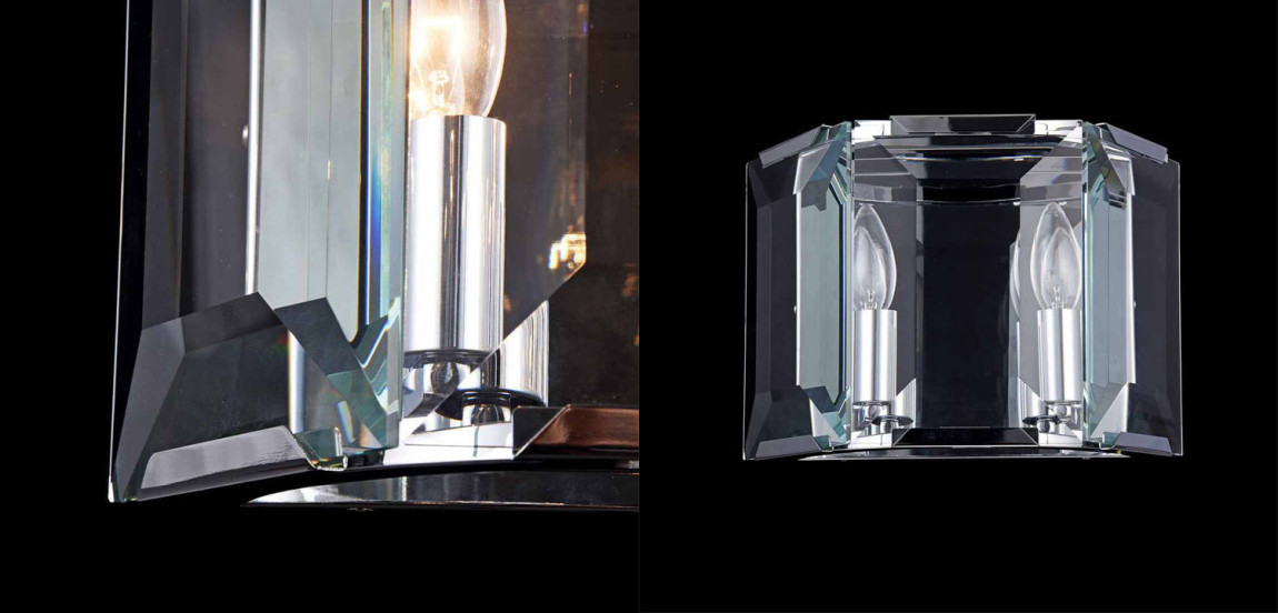 Бра Lari Harlow Crystal Round chrome