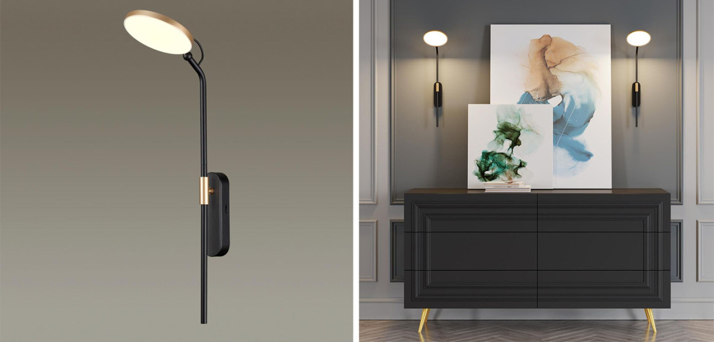 Бра Maxine Light Wall lamp Lantern Black Gold