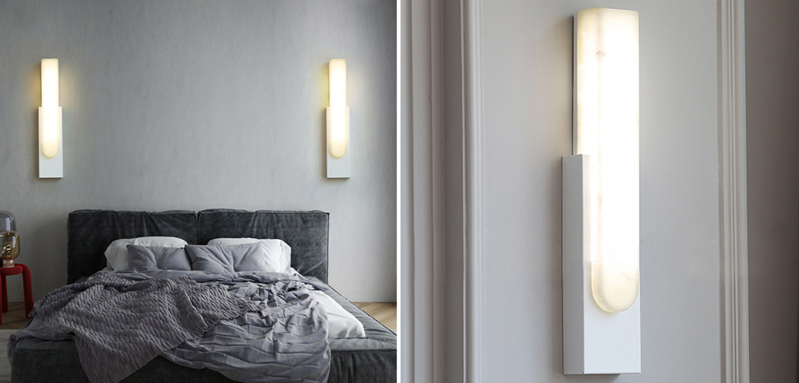 Бра MIRCA светильник с имитацией мрамора Белый