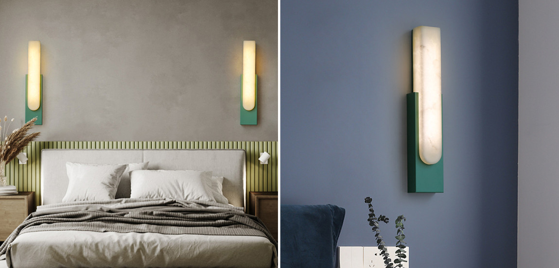 Бра MIRCA светильник с имитацией мрамора Зеленый