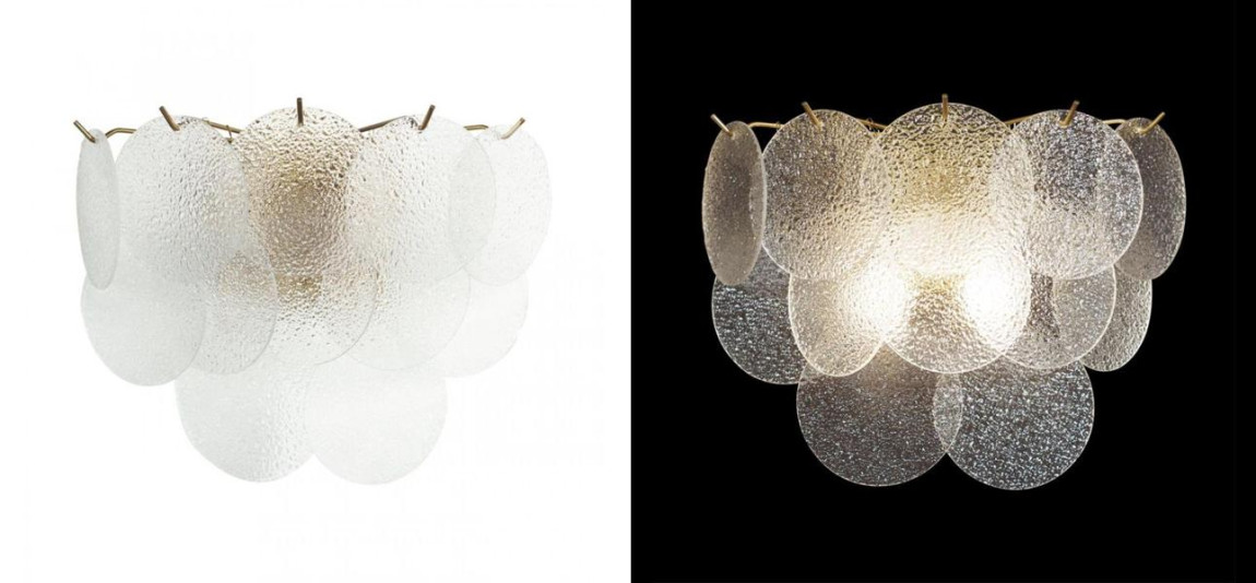 Бра Nimbus Рельефное Прозрачное стекло