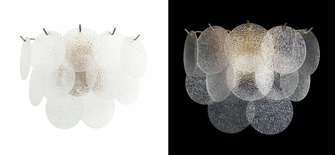 Бра Nimbus Рельефное Прозрачное стекло