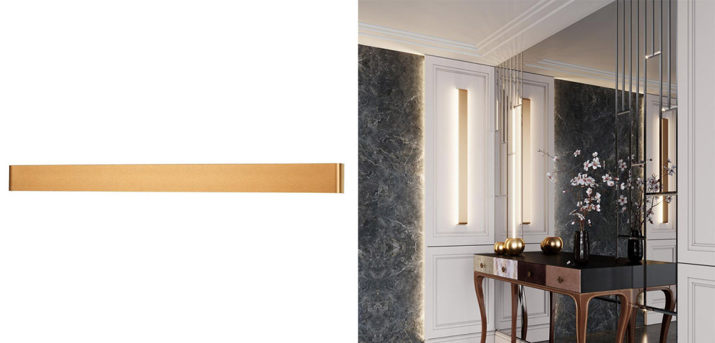 Бра Obverse Gold Long Wall lamp