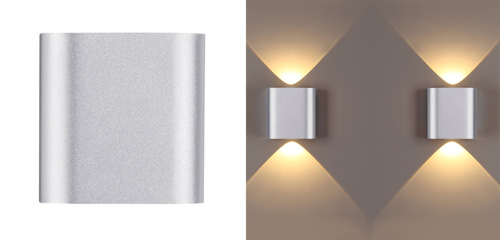 Бра Obverse Silver Square Wall lamp