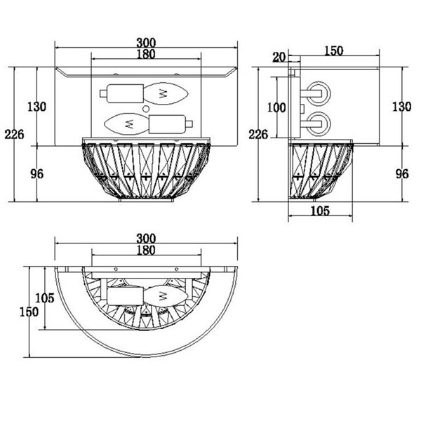 Бра Odarnat Lighting Sconce chrome