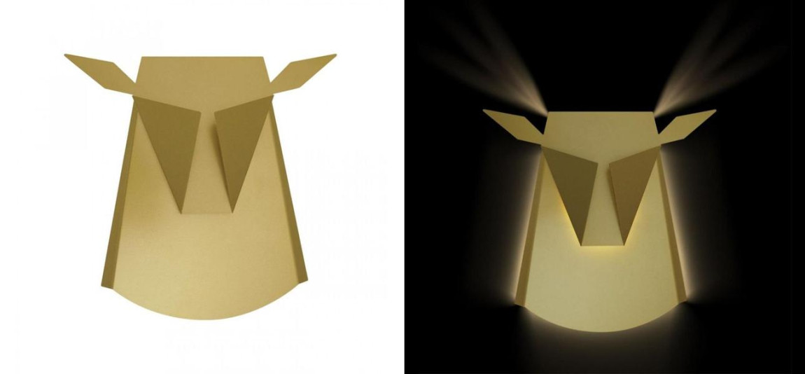 Бра Origami animals Deer Gold