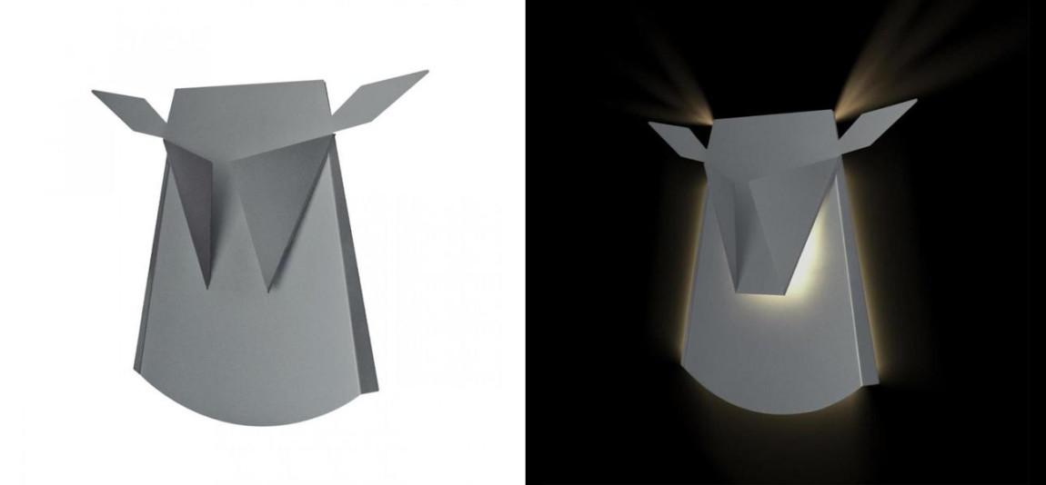 Бра Origami animals Deer Silver