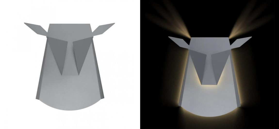 Бра Origami animals Deer Silver