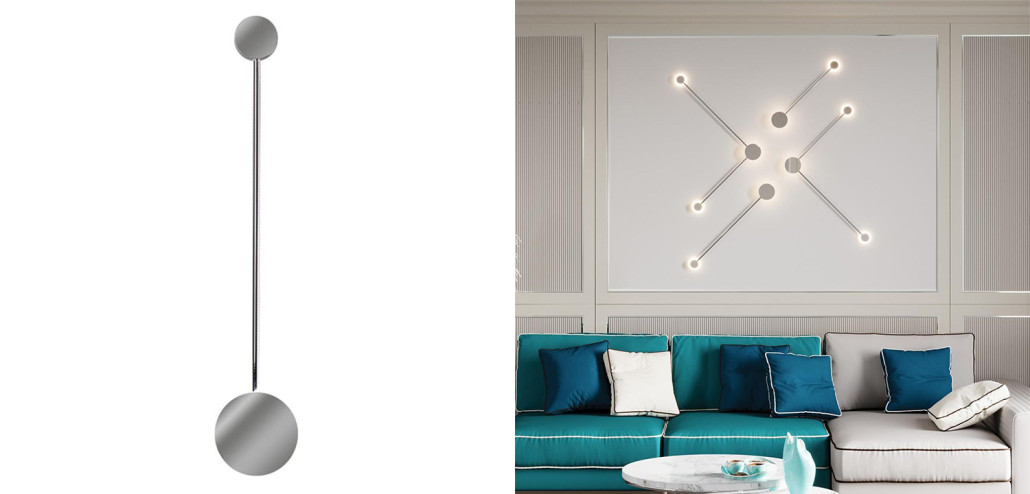 Бра Pin Wall Light Chrome 55