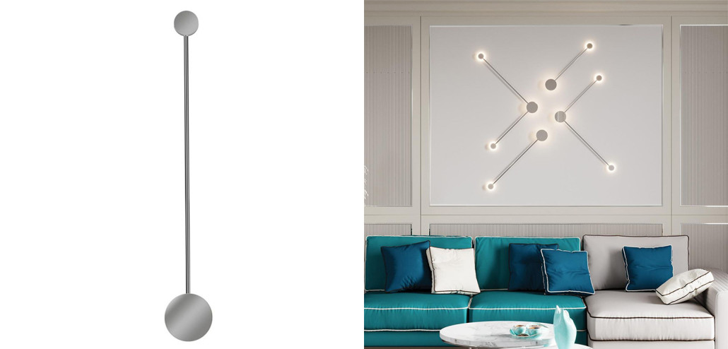 Бра Pin Wall Light Chrome 70